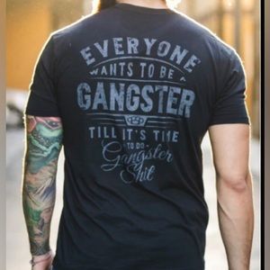 GANGSTER Savage Tacticians Tee Shirt Men size Large